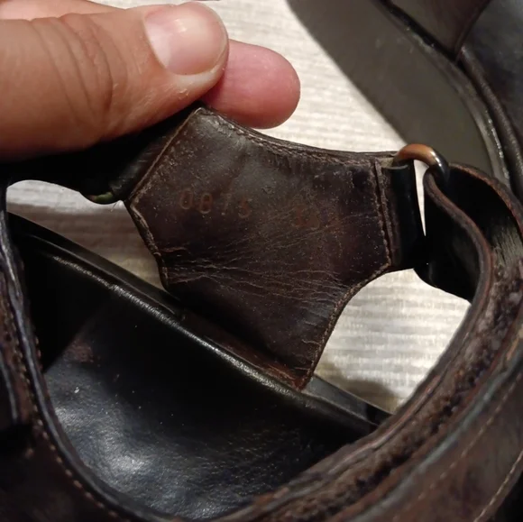 Prada Leather Sandals Adjustable Ankle Straps Y2K Women's Size 36.5 Usa 6.5 - Picture 6 of 8